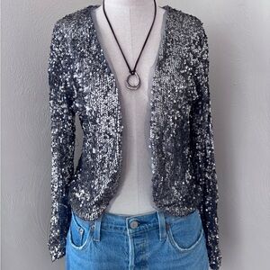 Abercrombie & Fitch Sequin Cardigan